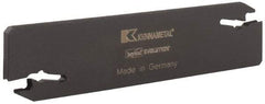 Kennametal - 1.022" Blade Height, 0.158" Blade Width, 4.341" OAL, Neutral Cut, Double End Indexable Cut-Off Blade - EVBS Blade, Beyond Evolution Series - A1 Tooling