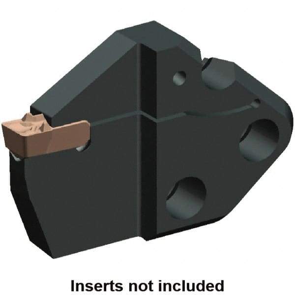 Kennametal - System Size 65, Left Hand Cut, 1.024" Max Depth of Cut, 0.236" Max Width of Cut, Modular Cutoff Cutting Unit Head - A2, A3, A4 Insert Style, 2.347" Head Length, 0.389" Center to Cutting Edge, Series Beyond Evolution - A1 Tooling