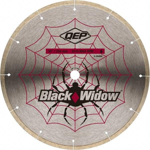 QEP - 10" Diam, 5/8" Arbor Hole Diam, Wet & Dry Cut Saw Blade - Diamond-Tipped, Smooth Action, Standard Round Arbor - A1 Tooling