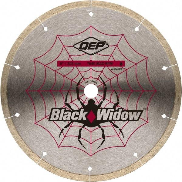 QEP - 8" Diam, 5/8" Arbor Hole Diam, Wet & Dry Cut Saw Blade - Diamond-Tipped, Smooth Action, Standard Round Arbor - A1 Tooling