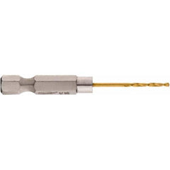 Milwaukee Tool - 1/16" High Speed Steel, 135° Point, Hex Shank Maintenance Drill Bit - A1 Tooling