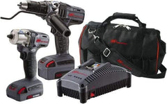 Ingersoll-Rand - 20 Volt Cordless Tool Combination Kit - Includes 1/2" Impact Wrench & 1/2" Drill/Driver, Lithium-Ion Battery Included - A1 Tooling