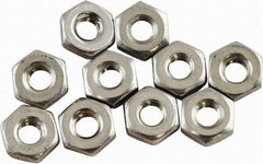 Acorn Engineering - #8-32 UNF Stainless Steel Right Hand Hex Nut - 0.344" Across Flats, 1/8" High, Uncoated - A1 Tooling