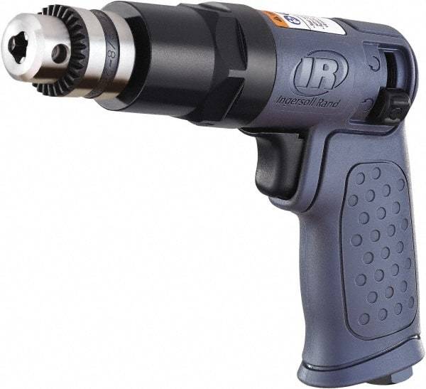 Ingersoll-Rand - 1/4" Reversible Keyed Chuck - Pistol Grip Handle, 1,875 RPM, 16.2 CFM, 0.25 hp, 90 psi - A1 Tooling