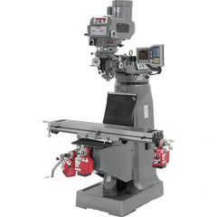 Jet - 9 x 49" 3 hp 230/460V Variable Speed Pulley Control 3 Phase Knee Milling Machine - A1 Tooling