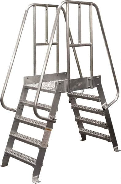 Cotterman - 80" 6 Step Crossover Bridge - Spacesaver, 500 Lb Capacity, 32" Base Width x 32" Base Depth, Grip Strut - A1 Tooling