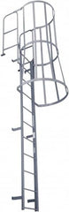 Cotterman - 208" 15 Step Fixed Ladder - Dock Ladder, 300 Lb Capacity, 39" Base Width x 40" Base Depth - A1 Tooling