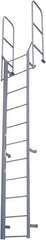 Cotterman - 164" 11 Step Fixed Ladder - Dock Ladder, 300 Lb Capacity, 27" Base Width x 18" Base Depth - A1 Tooling