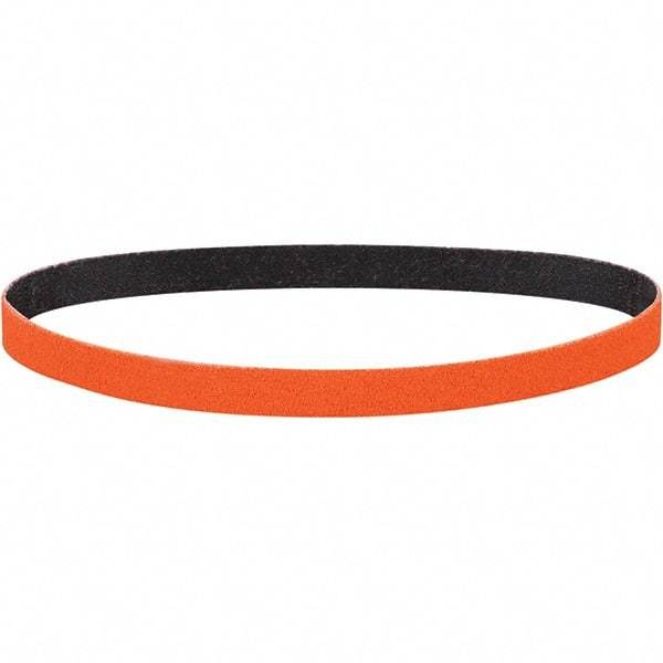 Dynabrade - 1/2" Wide x 30" OAL, 60 Grit, Ceramic Abrasive Belt - Ceramic, Coated, Y Weighted Cloth Backing, Wet/Dry - A1 Tooling