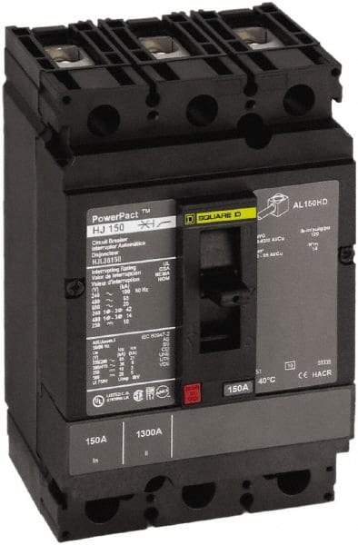 Square D - 30 Amp, 250 VDC, 600 VAC, 3 Pole, Panel Mount Molded Case Circuit Breaker - Thermal Magnetic Trip, Multiple Breaking Capacity Ratings, 14-3/0 AWG - A1 Tooling