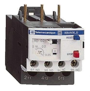 Schneider Electric - 1 to 1.6 Amp, 690 VAC, Thermal IEC Overload Relay - Trip Class 10A, For Use with LC1D09 and LC1D38 - A1 Tooling