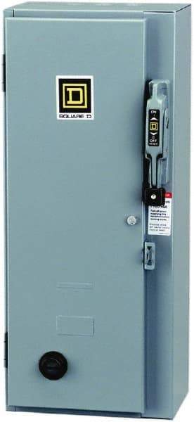 Square D - 3 Pole, 600 VAC, 18 Continuous Amp, 3 hp and 5 hp hp, Enclosed NEMA Combination Starter - NEMA 1, RoHS Compliant - A1 Tooling