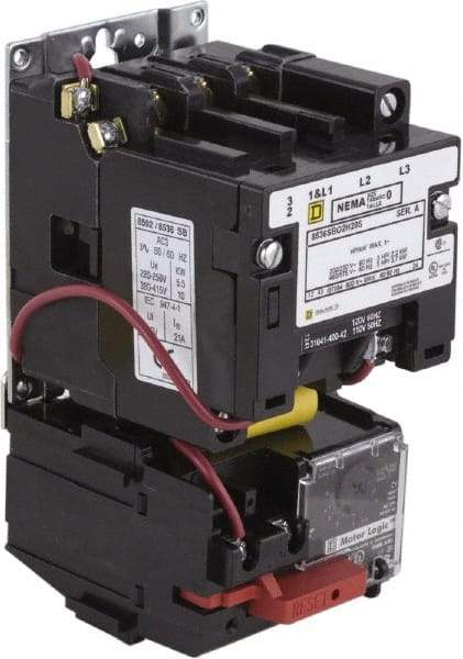 Square D - 208 Coil VAC at 60 Hz, 9 Amp, Nonreversible Open Enclosure NEMA Motor Starter - 1-1/2 hp at 1 Phase - A1 Tooling