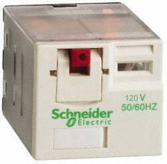 Schneider Electric - 3,750 VA Power Rating, Electromechanical Plug-in General Purpose Relay - 15 Amp at 250 VAC & 28 VDC, 4CO, 120 VAC - A1 Tooling