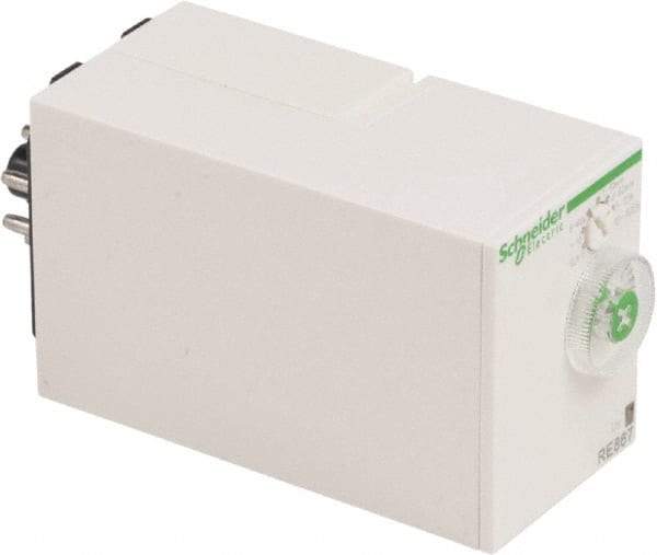 Schneider Electric - 100 hr Delay, Time Delay Relay - 8 Contact Amp, 24 VDC & 24 to 240 VAC at 50/60 Hz - A1 Tooling