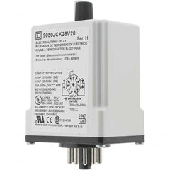 Square D - 0.66 min Delay, DPDT Time Delay Relay - 10 Contact Amp, 110 VDC & 120 VAC - A1 Tooling