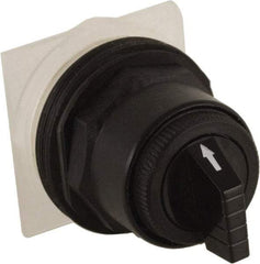 Schneider Electric - 30mm Mount Hole, 3 Position, Knob and Pushbutton Operated, Selector Switch Only - Black, Maintained (MA), without Contact Blocks, Anticorrosive, Weatherproof, Dust and Oil Resistant - A1 Tooling