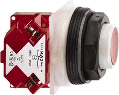 Schneider Electric - 30mm Mount Hole, Extended Straight, Pushbutton Switch with Contact Block - Octagon, Red Pushbutton, Momentary (MO) - A1 Tooling