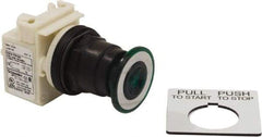 Schneider Electric - 30mm Mount Hole, Extended Straight, Pushbutton Switch Only - Green Pushbutton, Maintained (MA), Momentary (MO) - A1 Tooling