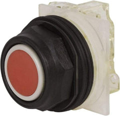 Schneider Electric - 30mm Mount Hole, Flush, Pushbutton Switch with Contact Block - Octagon, Red Pushbutton, Momentary (MO) - A1 Tooling