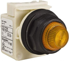 Schneider Electric - 24 V, 28 V Amber Lens Indicating Light - Round Lens, Screw Clamp Connector, Corrosion Resistant, Dust Resistant, Oil Resistant - A1 Tooling