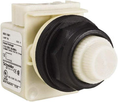 Schneider Electric - 110 VAC at 50/60 Hz via Transformer, 120 VAC at 50/60 Hz via Transformer White Lens Indicating Light - Round Lens, Screw Clamp Connector, Corrosion Resistant, Dust Resistant, Oil Resistant - A1 Tooling