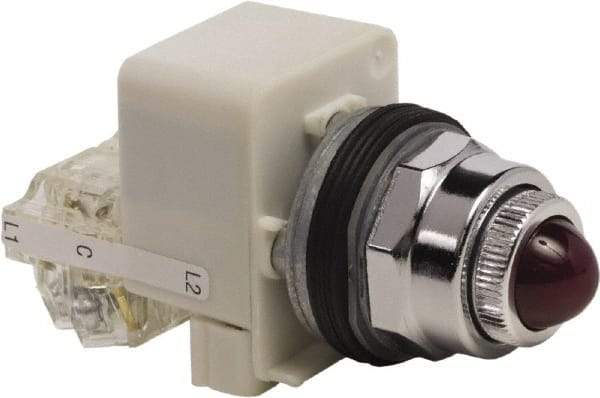 Schneider Electric - 120 VAC Red Lens Indicating Light - Screw Clamp Connector - A1 Tooling