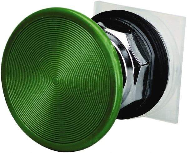 Schneider Electric - 30mm Mount Hole, Extended Straight, Pushbutton Switch Only - Green Pushbutton, Momentary (MO) - A1 Tooling