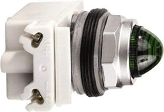 Schneider Electric - 120 V Green Lens LED Pilot Light - Round Lens, Screw Clamp Connector - A1 Tooling