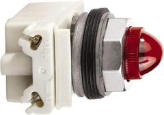 Schneider Electric - 120 V Red Lens Incandescent Pilot Light - Round Lens, Screw Clamp Connector - A1 Tooling