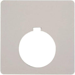 Schneider Electric - Square, Plastic Legend Plate - Blank - White Background, Black Letters, 1.2 Inch Hole Diameter, 2-1/2 Inch Square - A1 Tooling