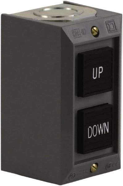 Schneider Electric - 2 Operator, Projecting Pushbutton Control Station - Down, Up (Legend), Momentary Switch, 2NO Contact, NEMA 1 - A1 Tooling