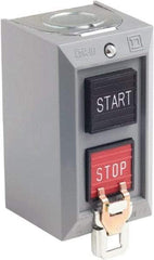 Schneider Electric - 2 Operator, Projecting Pushbutton Control Station - Start, Stop (Legend), Momentary Switch, NO/NC Contact, NEMA 1 - A1 Tooling