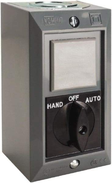 Schneider Electric - 1 Operator, Projecting Pushbutton Control Station - Auto, Hand, Off (Legend), Maintained Switch, 2NO Contact, NEMA 1 - A1 Tooling