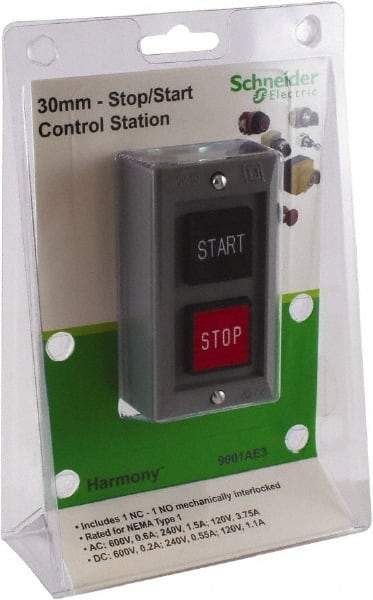 Schneider Electric - 30mm Mount Hole, Extended Straight, Pushbutton Switch - A1 Tooling