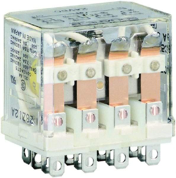 Square D - Electromechanical Plug-in General Purpose Relay - 10 Amp at 250 VAC, 4PDT, 24 VDC - A1 Tooling