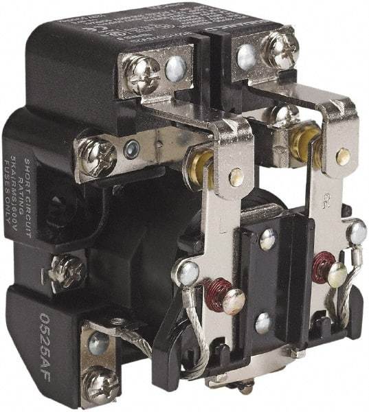 Square D - 1-1/2 hp, 10 VA Power Rating, Electromechanical Screw Clamp General Purpose Relay - 40 at 277 VAC & 5 at 600 V, DPDT, 63.6mm Wide x 58.8mm High x 79.4mm Deep - A1 Tooling