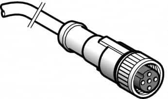 Telemecanique Sensors - 4 Amp, M12 4 Pin Female Straight Cordset Sensor and Receptacle - 250 VAC, 300 VDC, 10m Cable Length, IP67 Ingress Rating - A1 Tooling