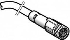 Telemecanique Sensors - 4 Amp, M8 4 Pin Female Straight Cordset Sensor and Receptacle - 60 VAC, 75 VDC, 2m Cable Length, IP67 Ingress Rating - A1 Tooling