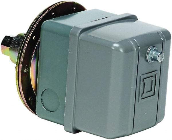 Square D - 1 NEMA Rated, 17 inHg to 22 inHg, Electromechanical Pressure and Level Switch - Adjustable Pressure, 480 VAC - A1 Tooling