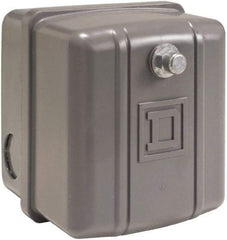 Square D - 1 NEMA Rated, DP, 110 to 125 psi, Electromechanical Pressure and Level Switch - Adjustable Pressure, 460/575 VAC, 1/4 Inch Connector, Screw Terminal, For Use with Air Compressors, Power Circuits, Water Pumps - A1 Tooling