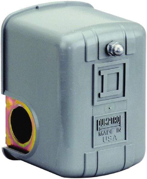 Square D - 1 and 3R NEMA Rated, 120 to 150 psi, Electromechanical Pressure and Level Switch - Adjustable Pressure, 230 VAC, L1-T1 Terminal, For Use with Square D Pumptrol - A1 Tooling