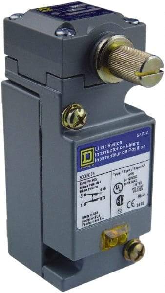 Square D - SPDT, NC/NO, 600 Volt Screw Terminal, Rotary Head Actuator, General Purpose Limit Switch - 1, 2, 4, 6, 12, 13, 6P NEMA Rating, IP67 IPR Rating - A1 Tooling