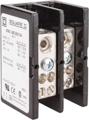 Square D - 2 Poles, 175 (Copper) Amp, Phenolic Power Distribution Block - 600 VAC, 1 Primary Connection - A1 Tooling