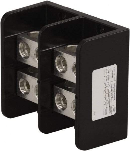 Square D - 2 Poles, 620 (Aluminium), 760 (Copper) Amp, Phenolic Power Distribution Block - 600 VAC, 2 Primary Connection - A1 Tooling