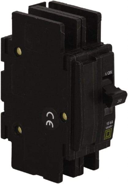 Square D - 60 Amp, 120/240 VAC, 2 Pole, DIN Rail Mounted, Flush Mount, Surface Mount Miniature Circuit Breaker - Thermal Magnetic Trip, 10 kA at 120/240 VAC Breaking Capacity, 14-2 (Aluminum), 14-2 (Copper) AWG, 74mm Deep x 103mm High x 19mm Wide - A1 Tooling