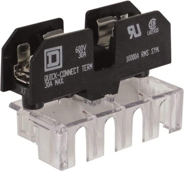 Square D - 1 Pole, 120 Volt, Fuse Block - 1/4 Inch Diameter x 1-1/4 Inch Fuse Length - A1 Tooling