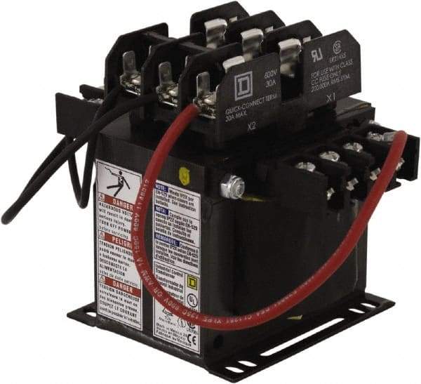 Square D - 1 Phase, 250 VA, Top Mount Fuse Block Control Transformer - 5-1/4 Inch Deep - A1 Tooling