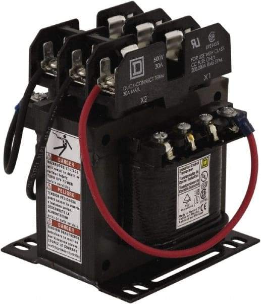 Square D - 150 VA, Top Mount Fuse Block Control Transformer - 50/60 Hz, 3.59 Inch Deep x 4-1/2 Inch High - A1 Tooling