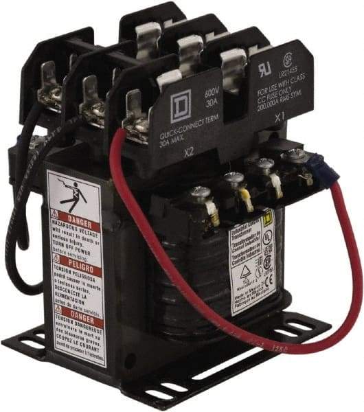 Square D - 1 Phase, 100 VA, Top Mount Fuse Block Control Transformer - 131°F Temp Rise - A1 Tooling